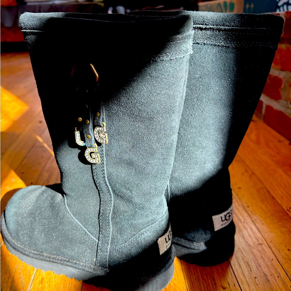 NWOT Kids size 3 black tall UGG boots.